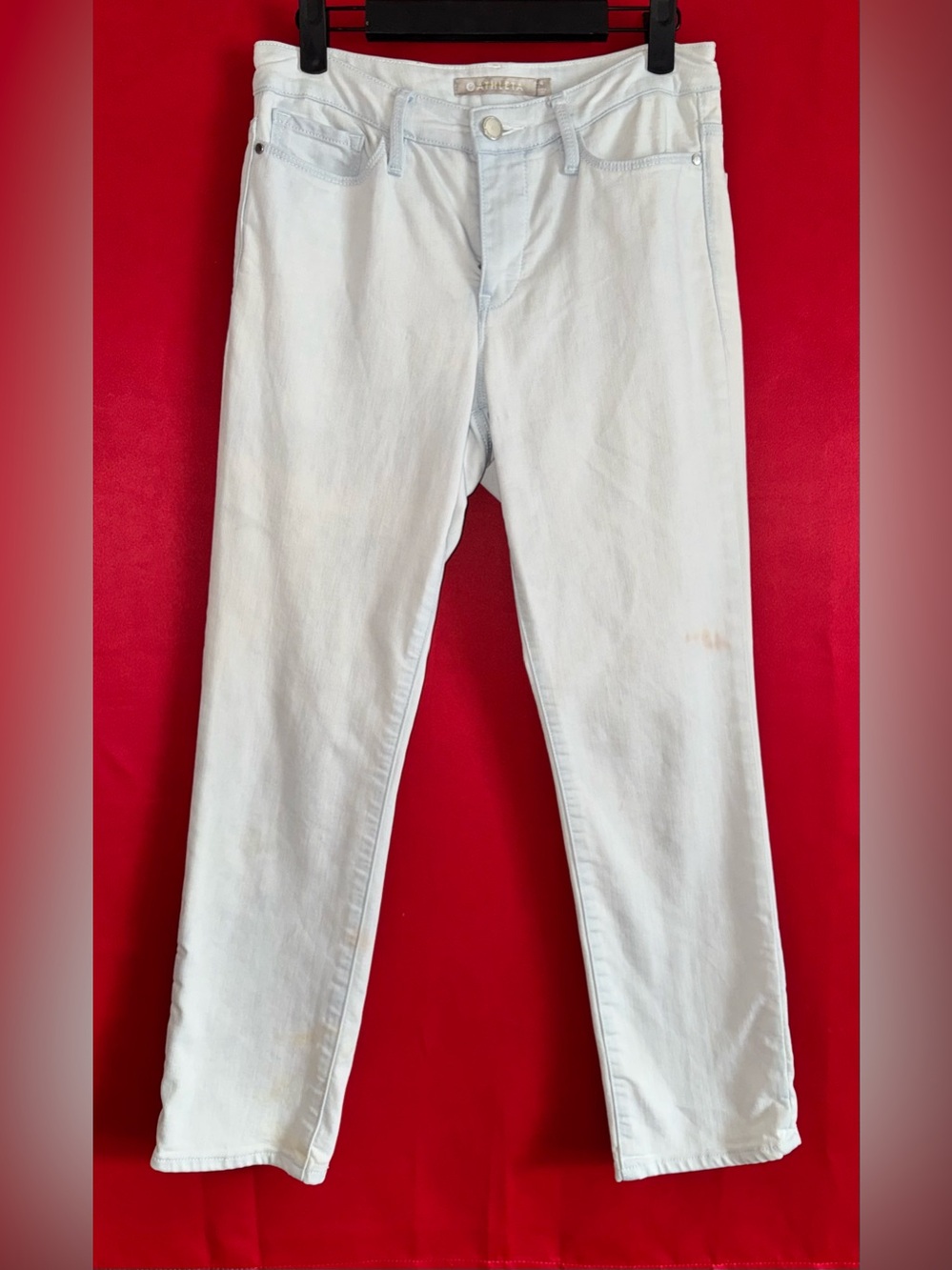 #428-Athleta Glacier Wash Sculptek Skinny Jeans LOTS of stretch to them! Sz. 4